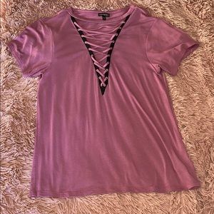 Lace up Tee